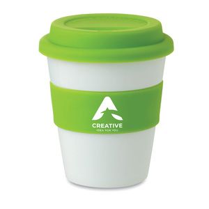 ASTORIA PP ASTORIA 350ml White Tumbler with Silicone Lid - GiftRetail MO8078