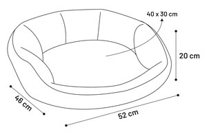 Flamingo f-513981 - Cozy Comfort Plush Pet Basket