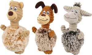 Flamingo f-517247 - Jouet Ours & Âne & Chien avec balle