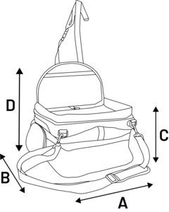 Flamingo f-518124 - Foldable Pet Car Seat with Safety Features