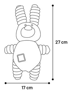 Flamingo f-520008 - Jouet Small Dog Lapin Ikra Gris