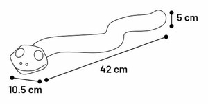 Flamingo f-523315 - Interactive Treat-Filled Squeaky Snake Toy for Dogs