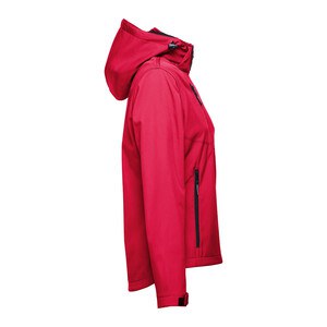TH Clothes 30181 - Women's softshell jacket with detachable hood and rounded back hem