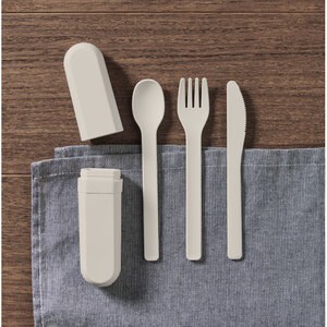 BITEFUL Cutlery set and case in PLA - GiftRetail MO2743
