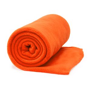 LAMBERT 180 gsm plain fleece blanket with anti-pilling treatment on one side - EgotierPro BK5621