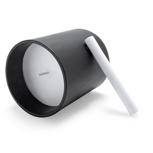 KING Bougie parfumée dans un récipient rond en métal noir - EgotierPro XM1307