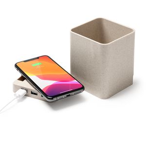 Stamina CR2995 - MELBUX Stylo multifonction en fibre de blé avec chargeur sans fil de 5 W et trois ports USB