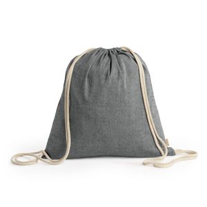 Stamina MO7165 - BRESCIA Sac à dos à lacets en coton recyclé de 120 g/m² avec finition marbrée et lacets de couleur naturelle