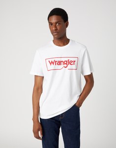 WRANGLER W7H - T-shirt en Coton Bio avec Logo Wrangler
