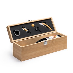 Stamina AB1138 - BORDEL Le coffret à bouteilles de vin en bois est le complément parfait pour transporter et présenter la bouteille de vin de manière élégante