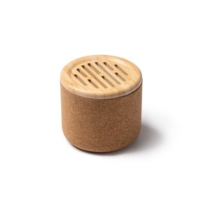 YAMO wireless speaker with a cork and bamboo body