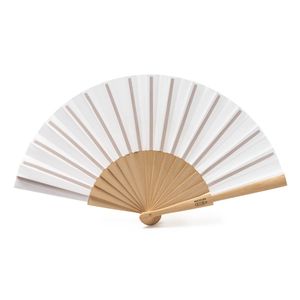 MILOS Hand fan with wooden ribs and RPET fabric
