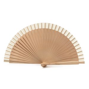 ZANTE Hand fan with wooden ribs and cotton fabric