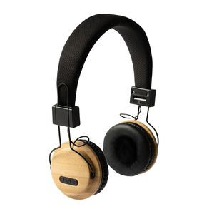 TANGO Adjustable wireless headphones in bamboo and RPET fabric