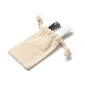 VELVET Manicure kit in a drawstring cotton pouch
