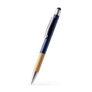 Stamina BL7990 - OLTEN Metal ball pen in matt finish with bamboo grip and touch pointer