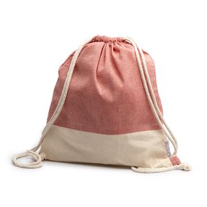 LUANDA Drawstring bag made of recycled cotton in a heather finish design and 120 gsm natural cotton - EgotierPro MO7091