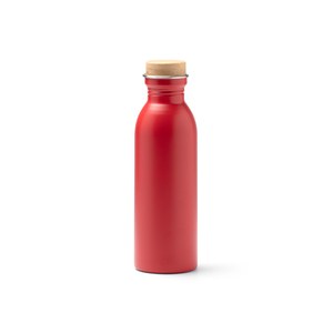 LEVU Recycled 304 stainless steel bottle in a matt finish with bamboo cap