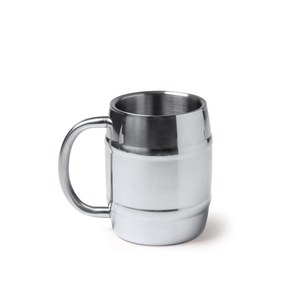 DUNKEL Double-walled 304 stainless steel beer mug with brushed finish