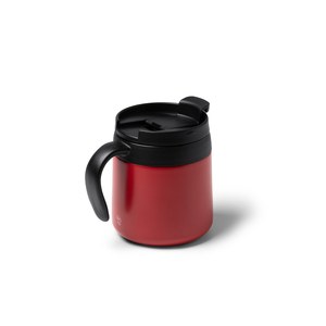 VAKE Double-walled recycled 304 stainles steel mug with screw lid and handle