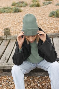 Beechfield B336R - Bonnet à large revers avec patch ton sur ton