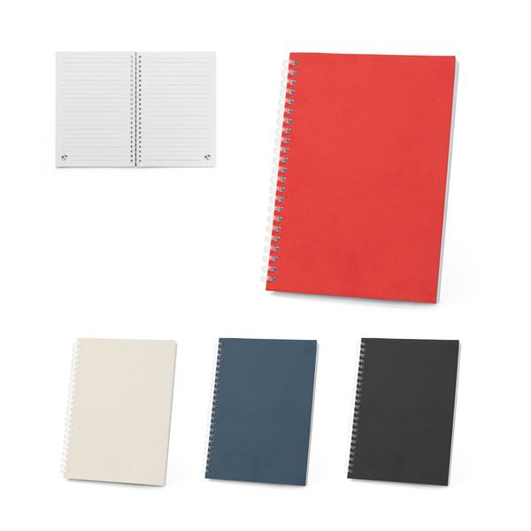 A5 notepad with flexible cover, made from 100% recycled paper