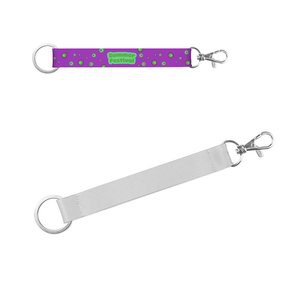 Lanyard'In 94420 - Tour de cou courte en polyester pour sublimation avec anneau standard et mousqueton