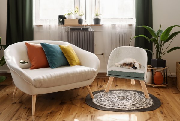 Meuble menthe & Naturel & Blanc