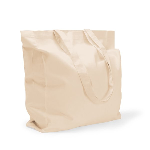 HERON Bag 100% cotton 140 g/m² with gussets on the base and sides