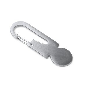 Stamina KO1729 - BLANEY Porte-clés multi-outils avec mousqueton et pièce pour le panier d'achat en acier inoxydable 304