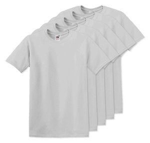 Pack de 5 Fruit of the Loom SC6 - T-Shirt Manches Courtes 100% Coton