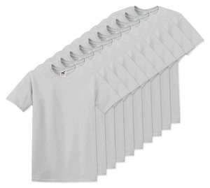 Pack de 10 Fruit of the Loom SC6 - T-Shirt Manches Courtes 100% Coton