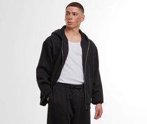 BUILD YOUR BRAND BY443 - Loose-fitting zip-up hoodie