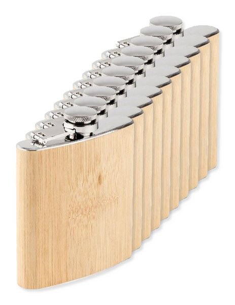 Pack de 10 GiftRetail MO6356 - HIPHIP Flasque en bambou 175ml