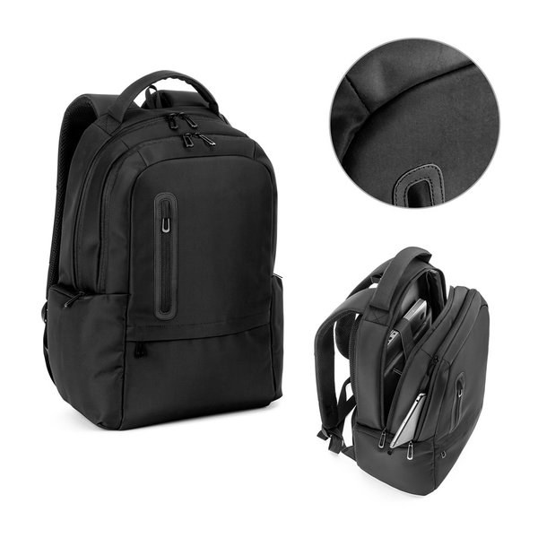 17" laptop rucksack made from 150D nylon with 2 padded compartments