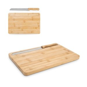 Planche à découper le pain en bambou avec couteau inclus - Egotier 94394